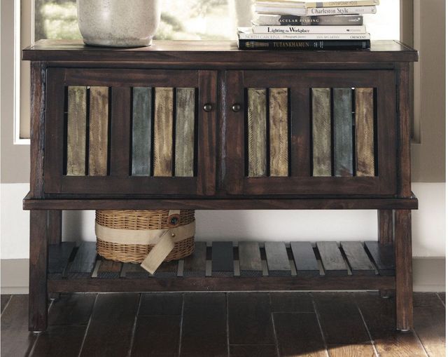 Signature Design by Ashley® Mestler Rustic Brown Console 10