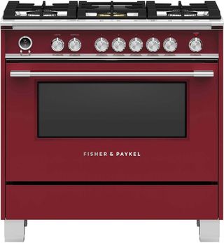 Fisher & Paykel 36" Red Free Standing Dual Fuel Range
