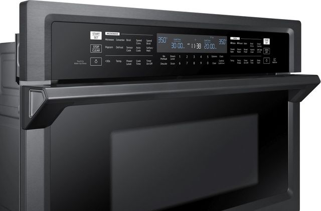 Samsung 30" Fingerprint Resistant Black Stainless Steel Microwave Combination Wall Oven 1