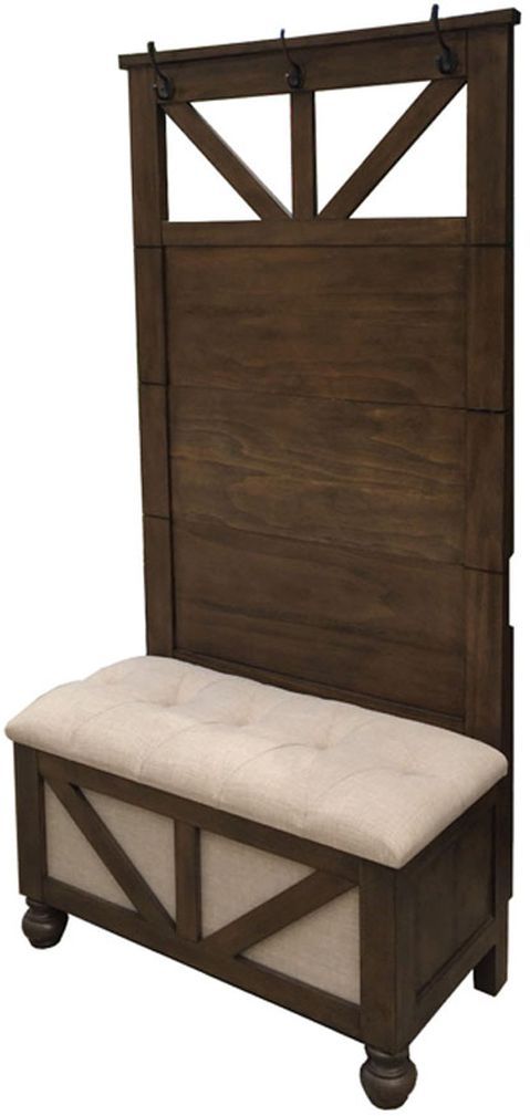 Signature Design by Ashley® Brickwell Brown Hall Tree with Storage Bench 0