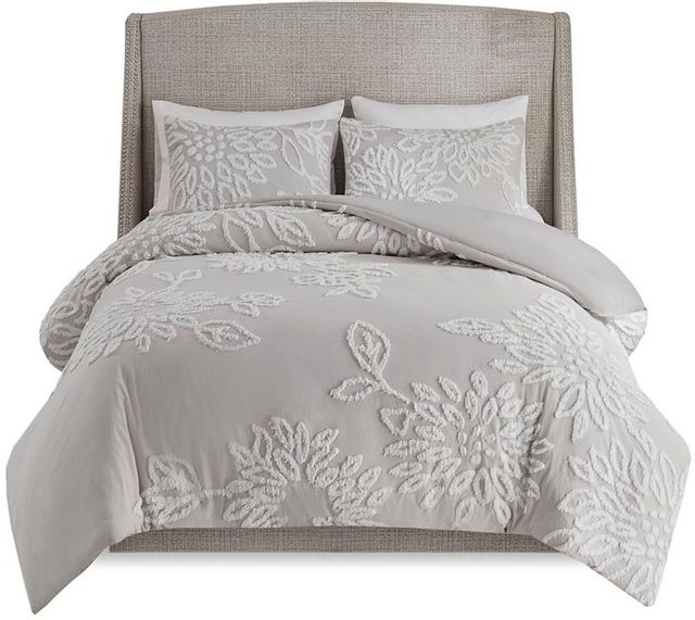 Elegant Comfort Bamboo Pinted 8 Pc. Comforter Set, King/Califorina King - White
