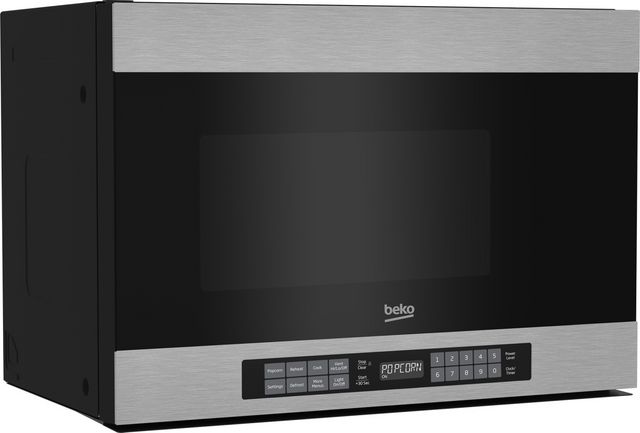 Beko 1.4 Cu. Ft. Stainless Steel with Black Glass Over the Range Microwave-2