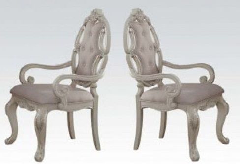 ACME Furniture Ragenardus 2-Piece Vintage Oak Arm Chairs