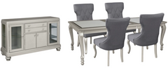 Signature Design by Ashley® Coralayne 6-Piece Silver Dining Set