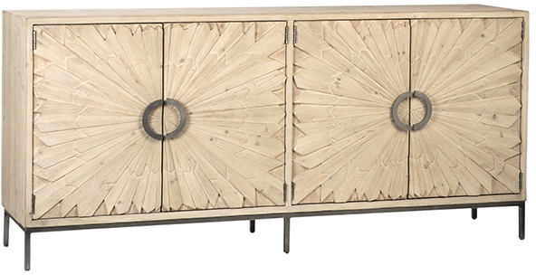 Dovetail Furniture Mabari Grey White Sideboard