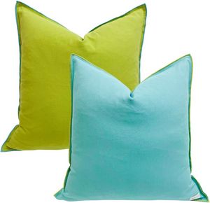 Laura Park Designs Blue/Green Two-Toned 22x22 Decorative Pillow