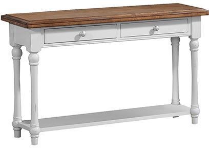 Winners Only® Pacifica Rustic Brown/Two-Toned White Sofa Table