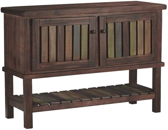 Signature Design by Ashley® Mestler Rustic Brown Console 1