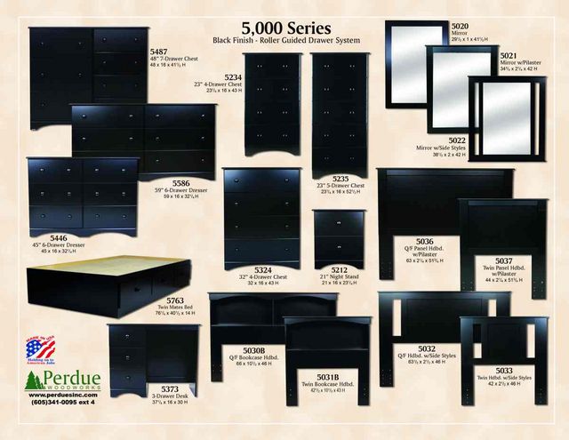Perdue Woodworks Essential Black Twin Bookcase Headboard 2