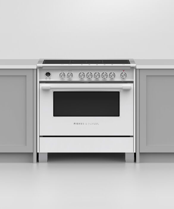 Fisher & Paykel Series 9 36" White Induction Range 3