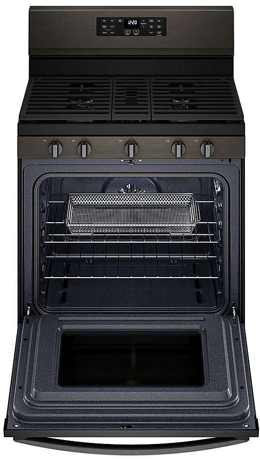 Whirlpool® 30" Black Stainless Freestanding Gas Range with 5-in-1 Air Fry Oven 4