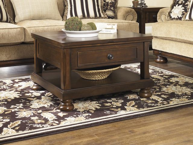 Signature Design by Ashley® Porter Rustic Brown Lift Top Coffee Table 9