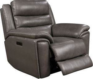 Leather Italia™ Destin Grey Power Reclining Chair