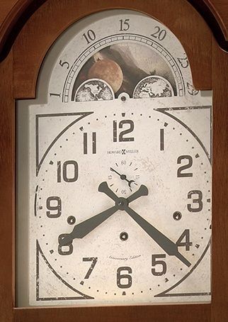 Howard Miller® Roderick IV Cherry Bordeaux Floor Clock 1