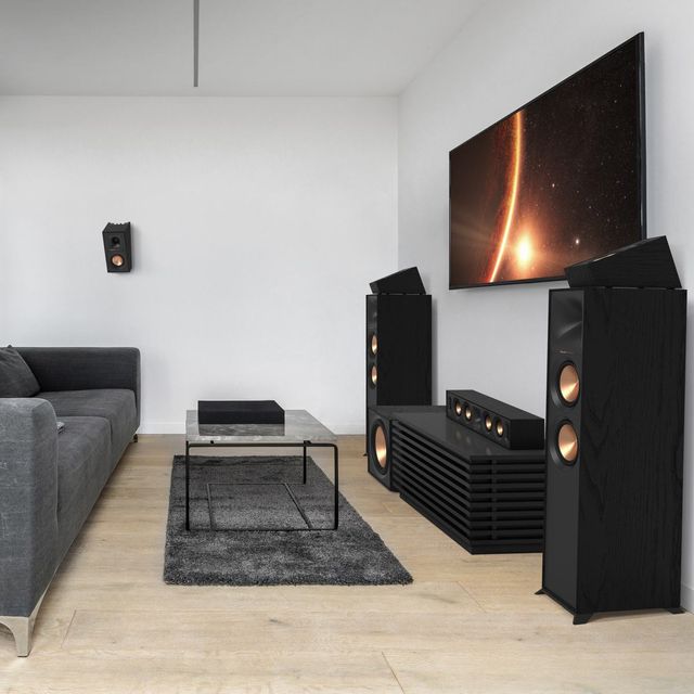 Klipsch® Reference 6" Black Textured Wood Grain Vinyl Floor Standing Speaker 5