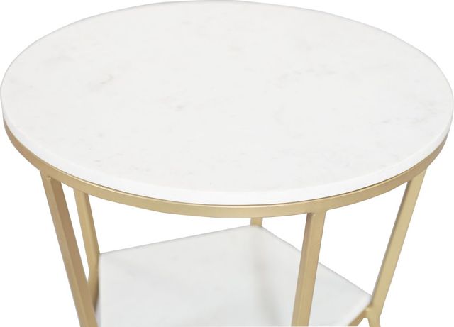 Coast2Coast Home™ Mina Marigold Gold/White End Table-2