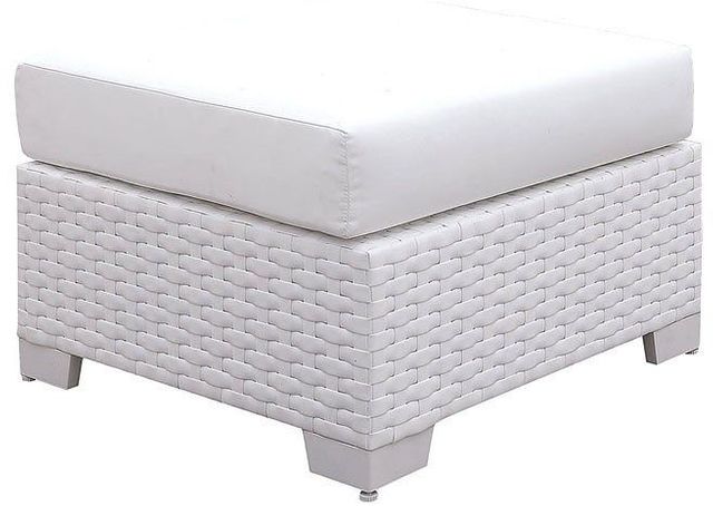 Furniture of America® Somani II White Patio Small Ottoman 0