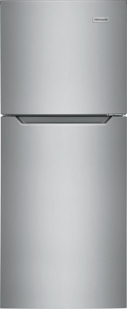 Frigidaire® 11.6 Cu. Ft. Brushed Steel Top Freezer Refrigerator 0