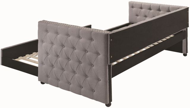 Coaster® Mockern Light Grey Upholstered Daybed With Trundle 2