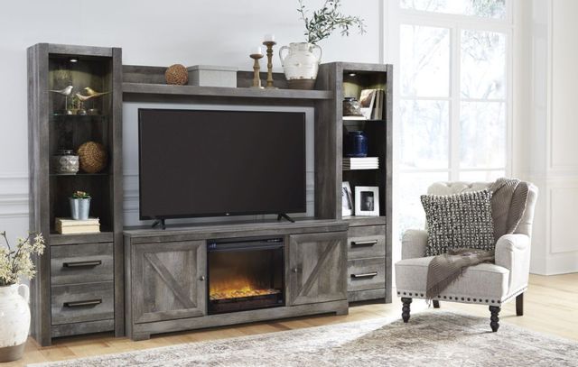 Signature Design by Ashley® Wynnlow Gray 4-Piece Entertainment Center with Fireplace 1