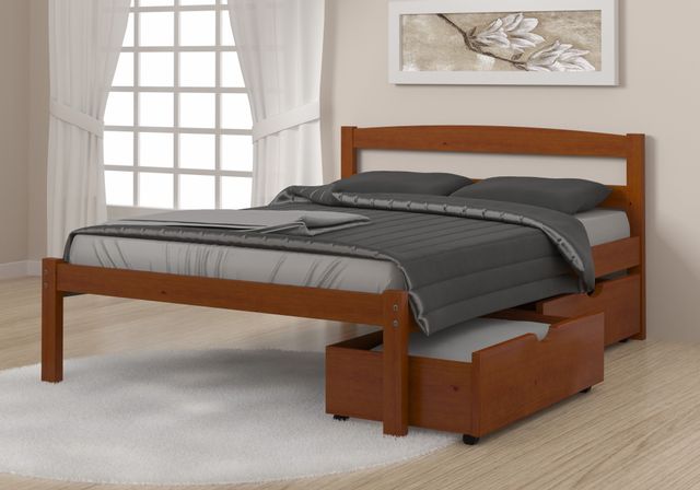 Donco Trading Company Econo Full Bed With Dual Under Bed Drawers-0