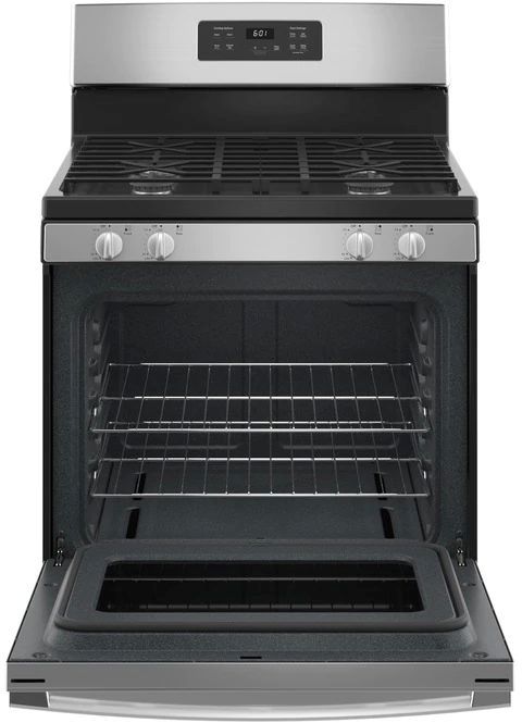 GE® 30" Stainless Steel Free Standing Gas Range with Continuous Grates 1