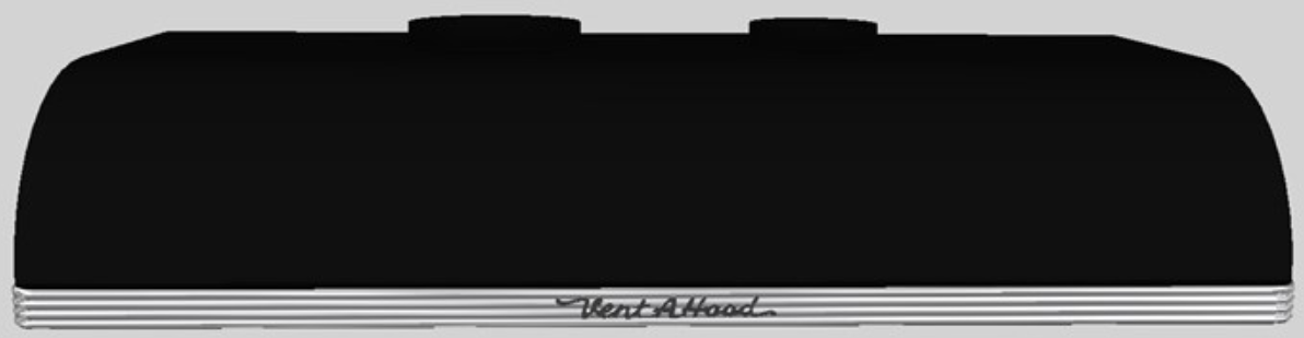 Vent-A-Hood® 48" Black Retro Style Under Cabinet Range Hood