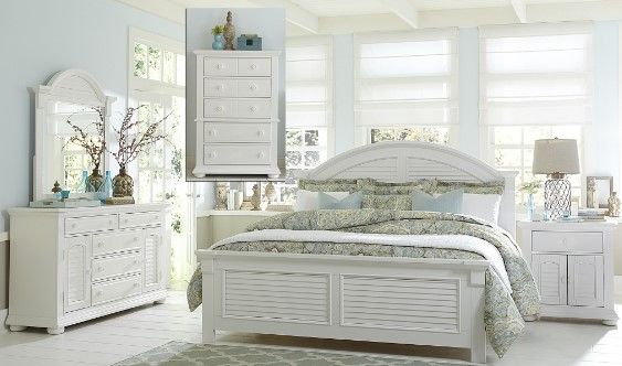Starlet Lane 5 Pc White Colors,White Gray Queen Bedroom Set With