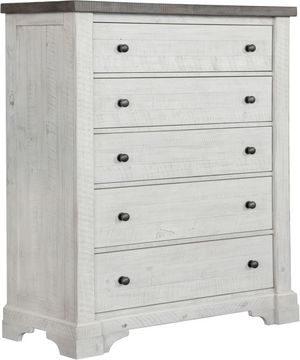 Samuel Lawrence Furniture Valley Ridge Distressed White/Rustic Gray Chest