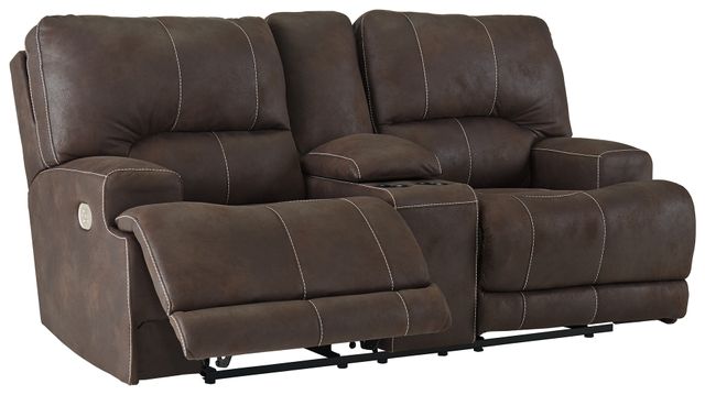 Signature Design by Ashley® Kitching Java Power Reclining Loveseat 1