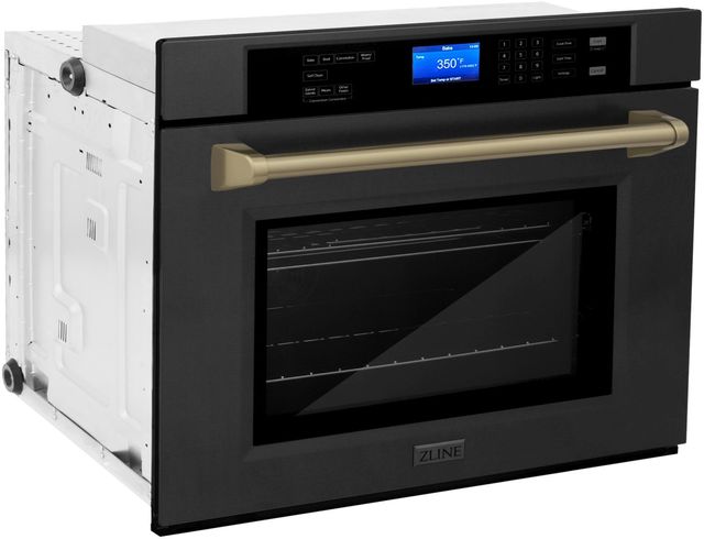 ZLINE Autograph Edition 30" Black Stainless Steel Single Electric Wall Oven  3