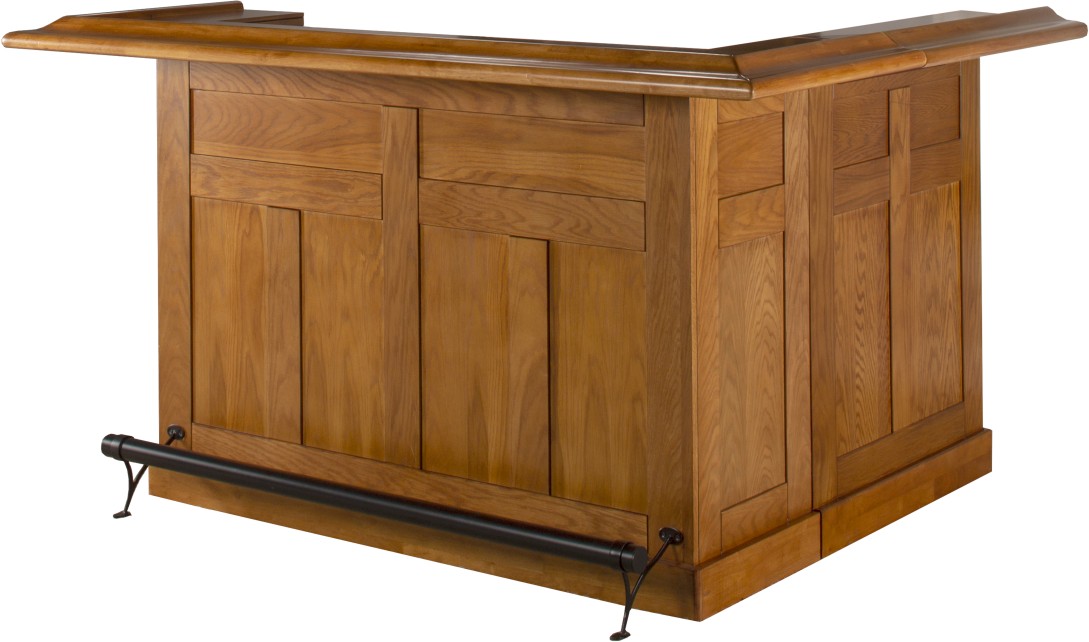 Hillsdale Furniture Classic Oak Large Bar with Side Bar