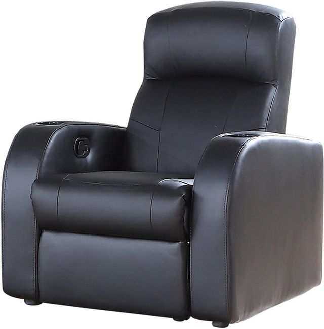 Coaster® Cyrus Black Home Theater Upholstered Recliner