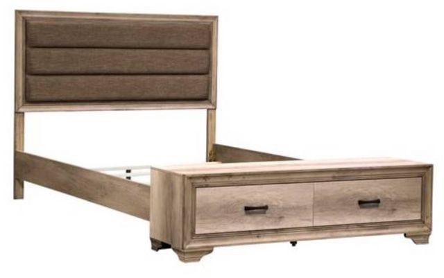 Liberty Sun Valley Sandstone Upholstered Queen Storage Bed-0