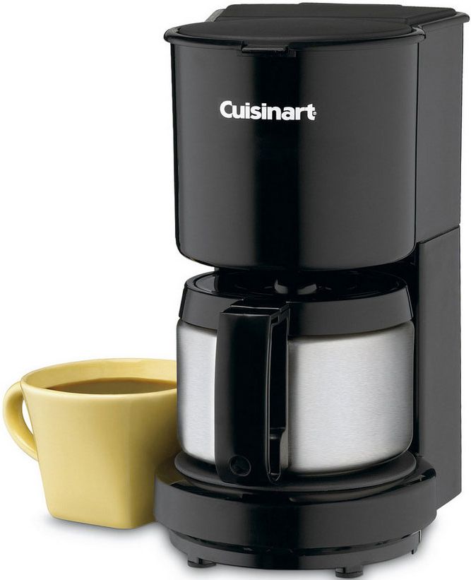 Cuisinart DCC450BK Black 4-Cup Coffee Maker with Stainless Steel