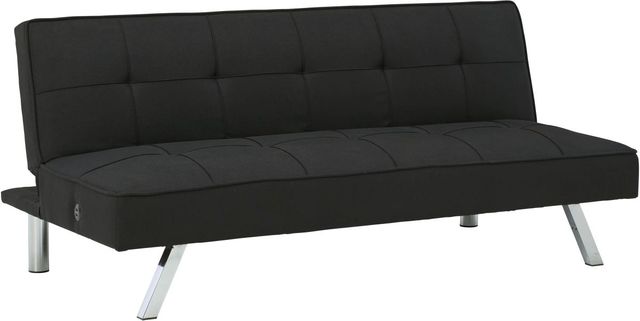 Signature Design by Ashley® Santini Black Flip Flop Armless Sofa-0