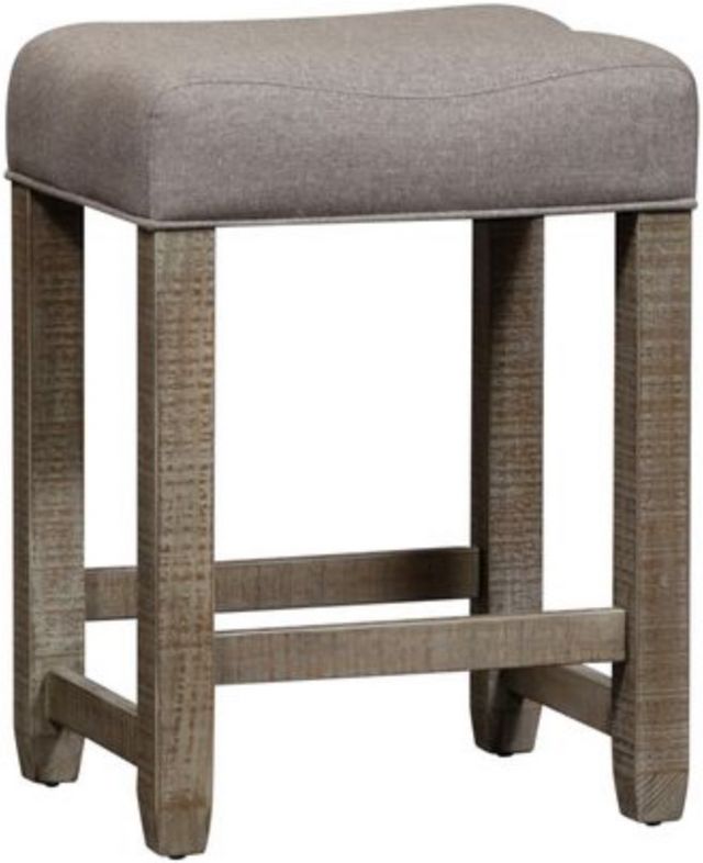Liberty Parkland Falls Weathered Taupe Upholstered Console Stool-0