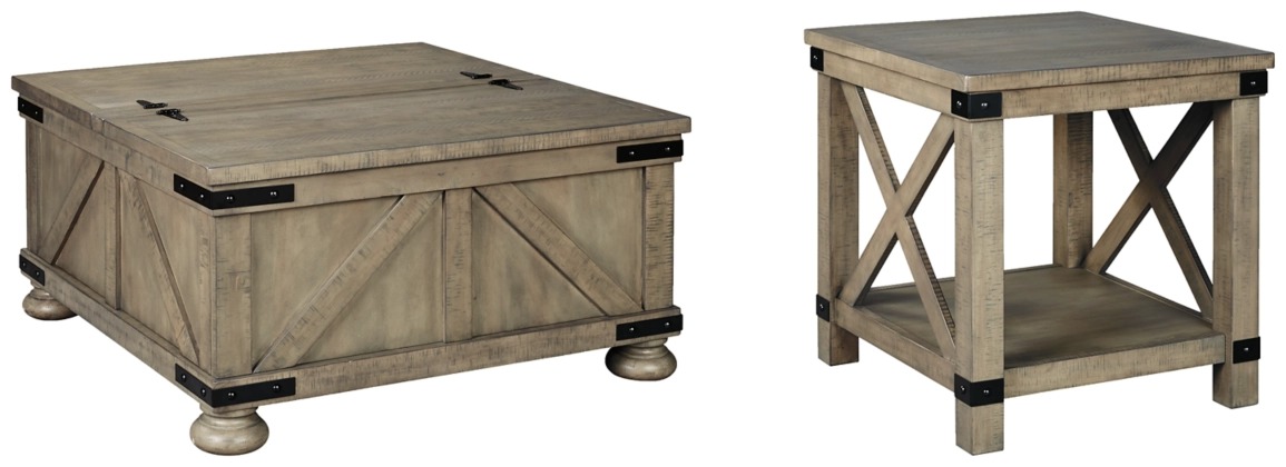 signature design by ashley aldwin cocktail table with storage stores