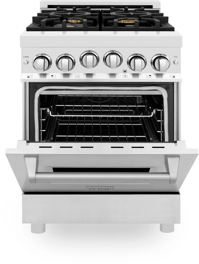 ZLINE 24" Stainless Steel Pro Style Natural Gas Range 3