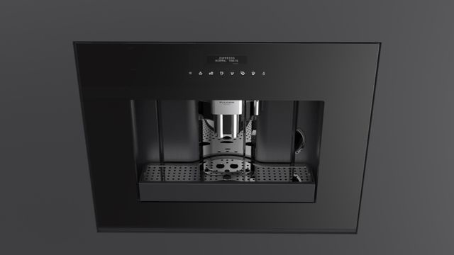 Fulgor Milano Distinto 24" Black Glass Built-In Coffee Maker 4