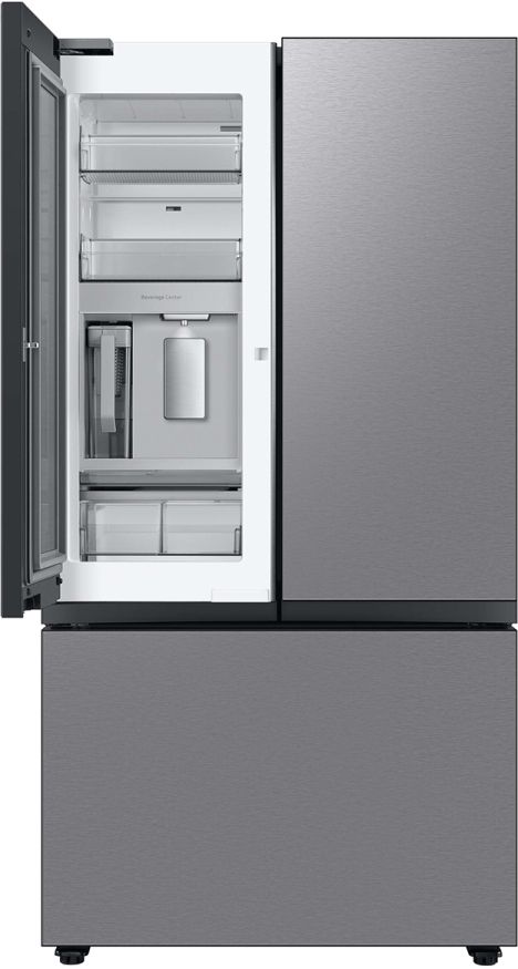 Samsung - Bespoke 24 Cu. ft. Counter Depth 3-Door French Door Refrigerator with Autofill Water Pitcher - White Glass
