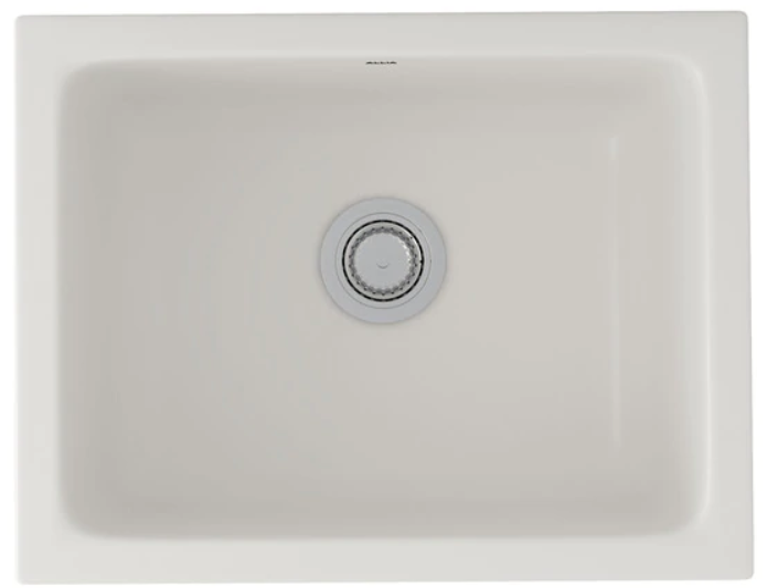 Rohl® Allia Series Pergame Fireclay Single Bowl Undermount Kitchen or Laundry Sink
