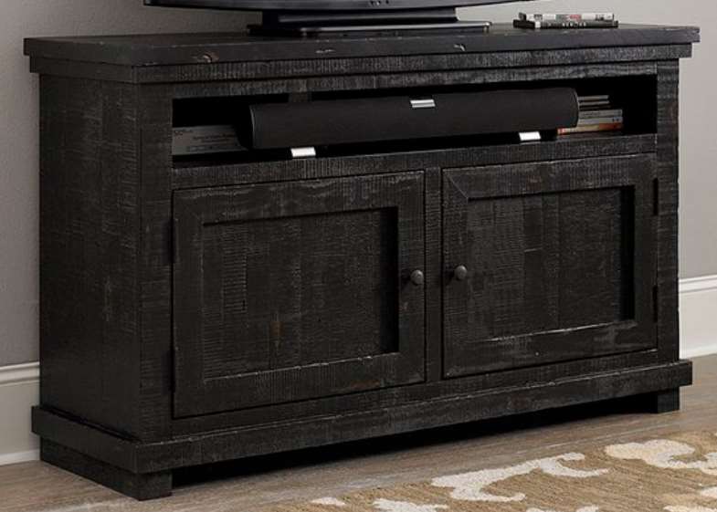 Progressive® Furniture Willow Distressed Black 54" Media Console | Bob ...