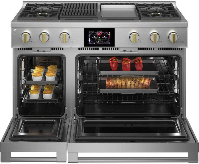 Monogram® Statement Collection 48" Stainless Steel Pro Style Dual Fuel Range 2