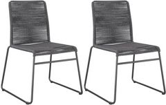 Coaster® Cora 2-Piece Charcoal Upholstered Stackable Side Chairs