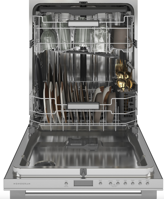Open Box **Scratch and Dent** Monogram Minimalist 24" Stainless Steel Built-In Dishwasher-2