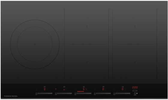 Fisher & Paykel Series 9 36" Black Glass Induction Cooktop