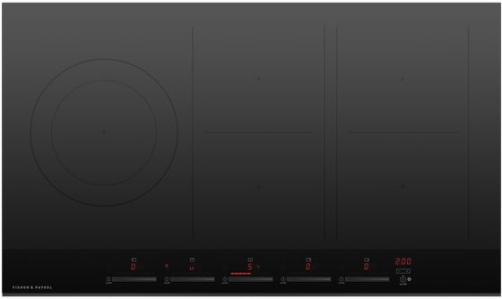 Fisher & Paykel Series 9 35" Black Glass Induction Cooktop 0