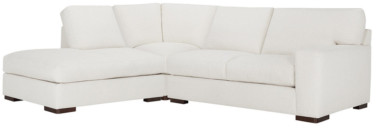 Kevin Charles Fine Upholstery® Veronica 3 Piece Sugarshack Glacier Chaise Sectional