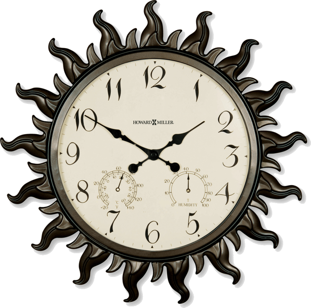 Howard Miller® Sunburst II 22.5" Bronze Wall Clock 0